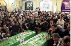 تشييع پيكر 8 شهيد مدافع حرم در مشهد