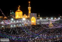 مراسم احياء شب نيمه شعبان در حرم مطهر رضوي برگزار مي شود