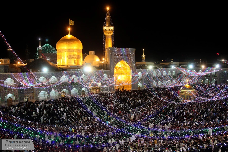 مراسم احياء شب نيمه شعبان در حرم مطهر رضوي برگزار مي شود