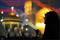 تصاويري از ترتيل خواني در حرم امام رضا(ع)