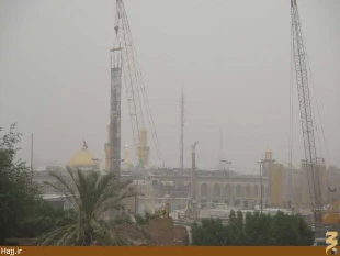 گرد و غبار آسمان كربلا را فرا گرفت+عكس