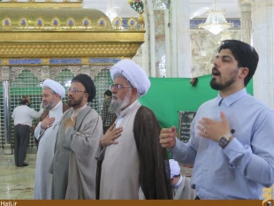 حضور مسئولين بِعثه رهبري در برنامه روايتگري مرقد جناب حر+عكس