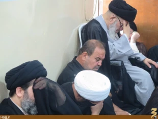 مجلس روضه خواني در منزل آيت الله سيد مرتضي قزويني برگزار شد
