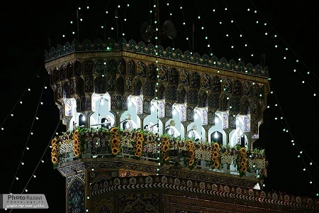 حال و هواي حرم مطهر رضوي در شب ميلاد حضرت معصومه(س) همراه با تصاوير