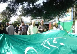 كنگره مسلمانان آمريكا ميزبان پرچم بارگِاه امام رضا(ع) شد 