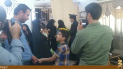 خادمان امام رضا(ع) با خانواده شهيدان منا در مازندران ديدار كردند