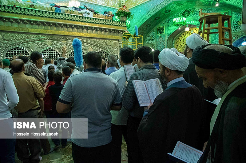 تعويض گلدان‌هاي ضريح مطهر امام رضا (ع) به روايت خبر و تصوير