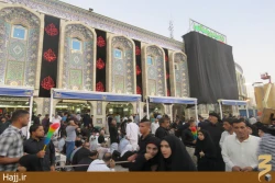 مراسم تعويض پرچم حرم مطهر امام حسين(ع) +تصاوير
