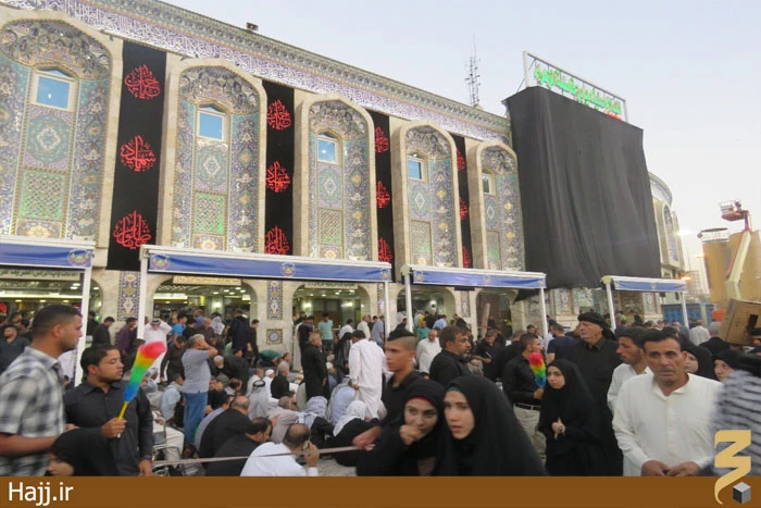 مراسم تعويض پرچم حرم مطهر امام حسين(ع) +تصاوير