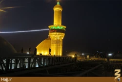 مراسم تعويض پرچم حرم مطهر امام حسين(ع) +تصاوير