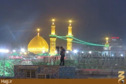 مراسم تعويض پرچم حرم مطهر امام حسين(ع) +تصاوير