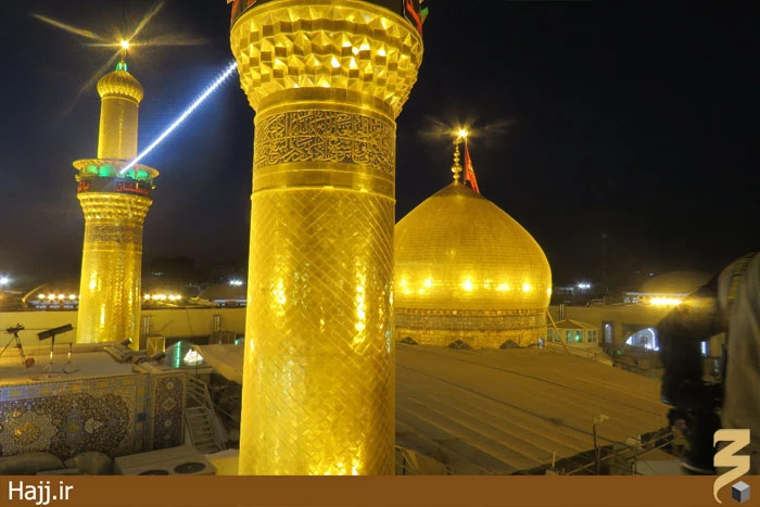 مراسم تعويض پرچم حرم مطهر امام حسين(ع) +تصاوير