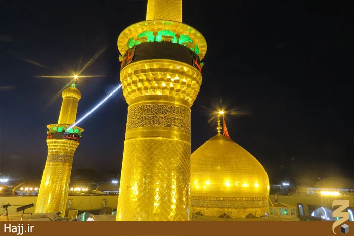 مراسم تعويض پرچم حرم مطهر امام حسين(ع) +تصاوير