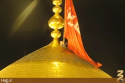 مراسم تعويض پرچم حرم مطهر امام حسين(ع) +تصاوير