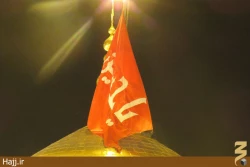مراسم تعويض پرچم حرم مطهر امام حسين(ع) +تصاوير
