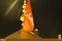 مراسم تعويض پرچم حرم مطهر امام حسين(ع) +تصاوير