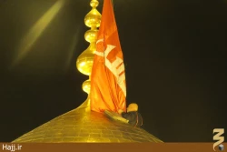 مراسم تعويض پرچم حرم مطهر امام حسين(ع) +تصاوير