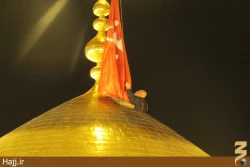 مراسم تعويض پرچم حرم مطهر امام حسين(ع) +تصاوير