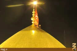مراسم تعويض پرچم حرم مطهر امام حسين(ع) +تصاوير