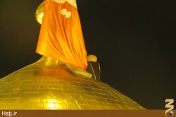 مراسم تعويض پرچم حرم مطهر امام حسين(ع) +تصاوير