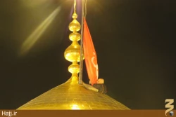 مراسم تعويض پرچم حرم مطهر امام حسين(ع) +تصاوير