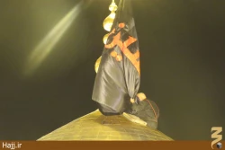 مراسم تعويض پرچم حرم مطهر امام حسين(ع) +تصاوير