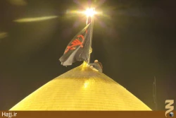 مراسم تعويض پرچم حرم مطهر امام حسين(ع) +تصاوير