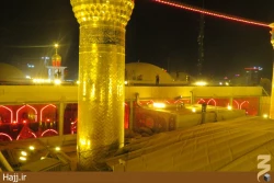 مراسم تعويض پرچم حرم مطهر امام حسين(ع) +تصاوير