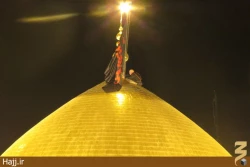 مراسم تعويض پرچم حرم مطهر امام حسين(ع) +تصاوير