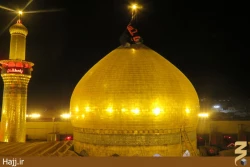 مراسم تعويض پرچم حرم مطهر امام حسين(ع) +تصاوير