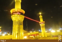 مراسم تعويض پرچم حرم مطهر امام حسين(ع) +تصاوير