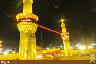 مراسم تعويض پرچم حرم مطهر امام حسين(ع) +تصاوير