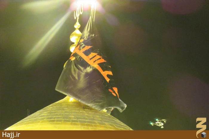 مراسم تعويض پرچم حرم مطهر امام حسين(ع) +تصاوير
