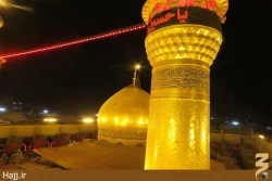 مراسم تعويض پرچم حرم مطهر امام حسين(ع) +تصاوير