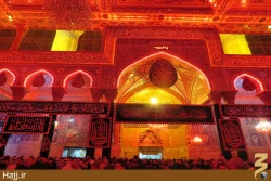 مراسم تعويض پرچم حرم مطهر امام حسين(ع) +تصاوير