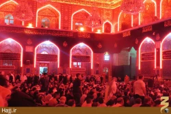 مراسم تعويض پرچم حرم مطهر امام حسين(ع) +تصاوير