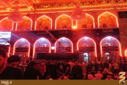 مراسم تعويض پرچم حرم مطهر امام حسين(ع) +تصاوير