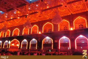 مراسم تعويض پرچم حرم مطهر امام حسين(ع) +تصاوير