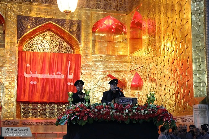 برپايي مراسم عزاي حسيني در حرم امام رضا (ع) 