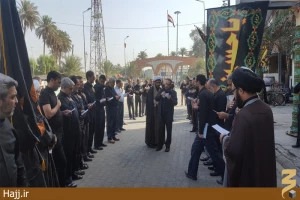 حرکت دسته عزاداری موکب امام رضا(ع) درکاظمین