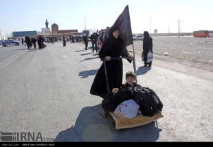 تصاويري جذاب از زايران حسيني در مرز مهران