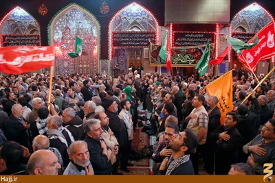  عزاداري زائران ايراني در قالب موكب امام رضا