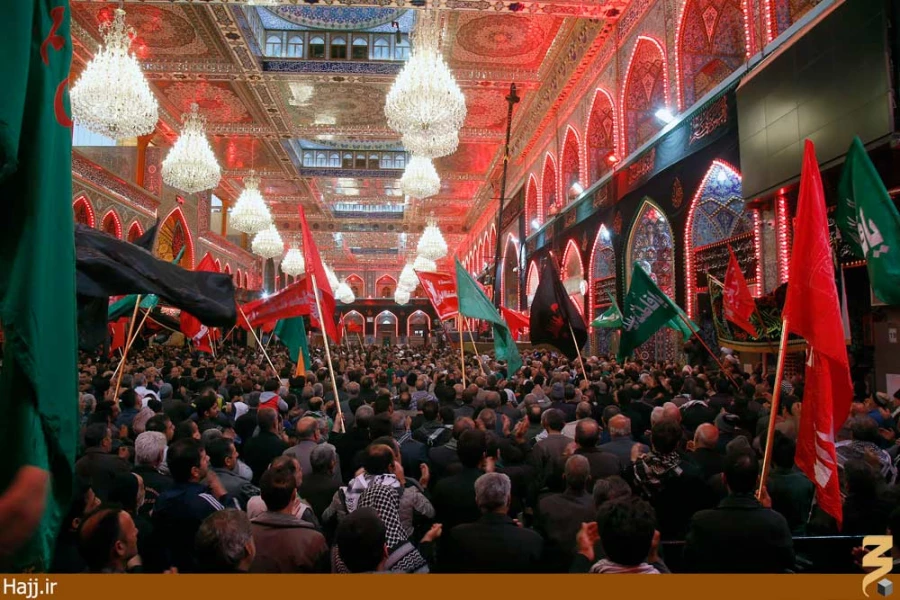  عزاداري زائران ايراني در قالب موكب امام رضا