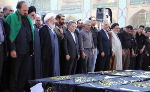 پيكر زائران اربعين حسيني در يزد تشييع شد+تصاوير
