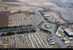 تصاوير هوايي از شهر مهران و زايران اربعيني