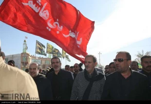 حضور معاون اول رئيس جمهور در پياده روي اربعين حسيني
