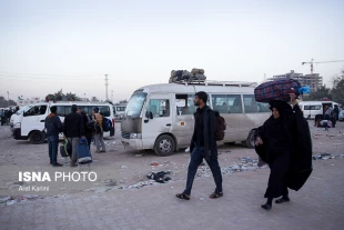بازگشت زائران اربعين از كربلا تصاوير
