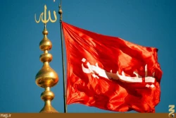  پرچم گنبد حرم مطهرامام حسين (ع) تعويض شد 