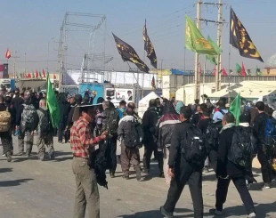 راه اندازي موكب شهداي مظلوم منا در مرز مهران+عكس