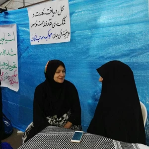 حضور مبلغان شورای راهبری بانوان در موکب های مسیر پیاده روی اربعین